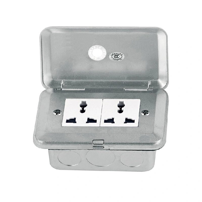 Pop Up Tip Double Socket Floor Box